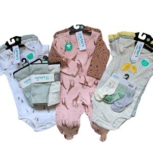 Carter's Baby Outfit Set - Pink, Brown, Gray